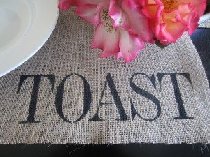 Burlap Stenciled Placemats (15)
