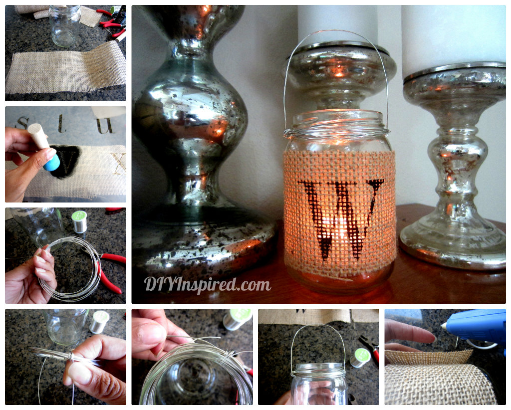 DIY Recycled Tea Light Jar Collage