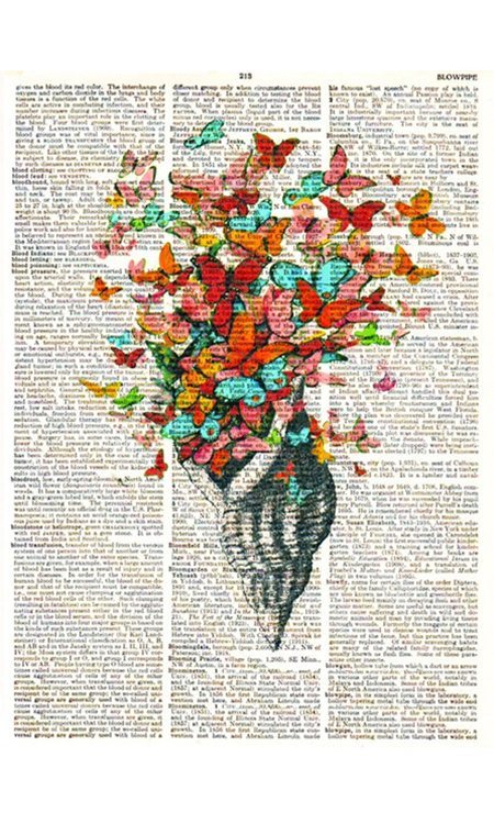 Recycled Book Page Art (2)