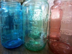 Stained Mason Jars