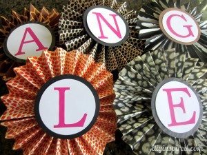 Animal Print Accordion Flowers