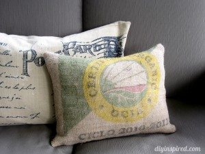 Recycled Coffee Bean Sack Outdoor Pillow (1)
