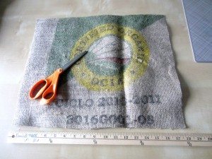 Recycled Coffee Bean Sack Outdoor Pillow (2)