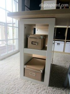 Craft table with storage