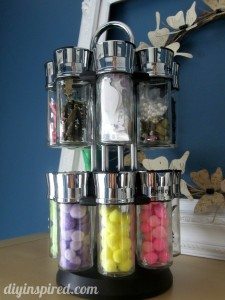 Recycled spice jar storage