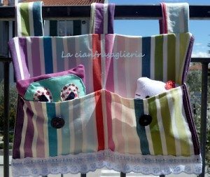 Striped Diaper Holder