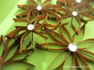 Recycled Coin Wrapper Flowers (2)