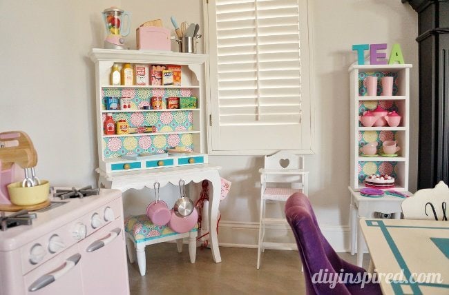 DIY Play Kitchen Hutch From Thrift Store Makeover