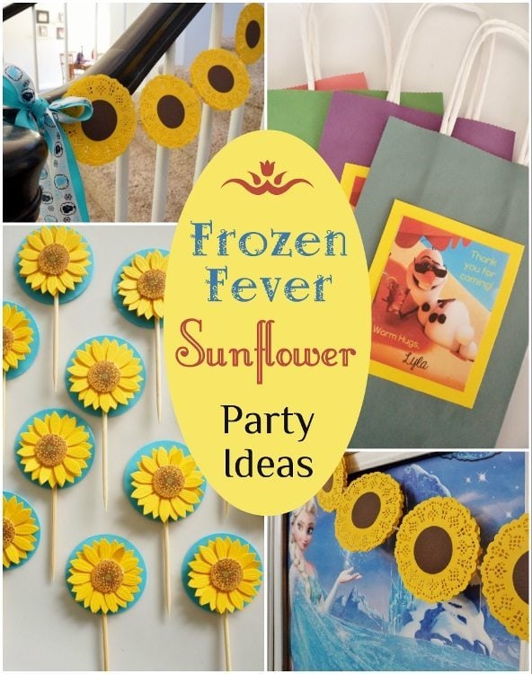 Frozen Fever Party Ideas with Sunflowers DIY Inspired