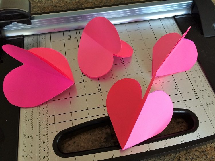 3D Paper Hearts Paper Craft DIY Inspired