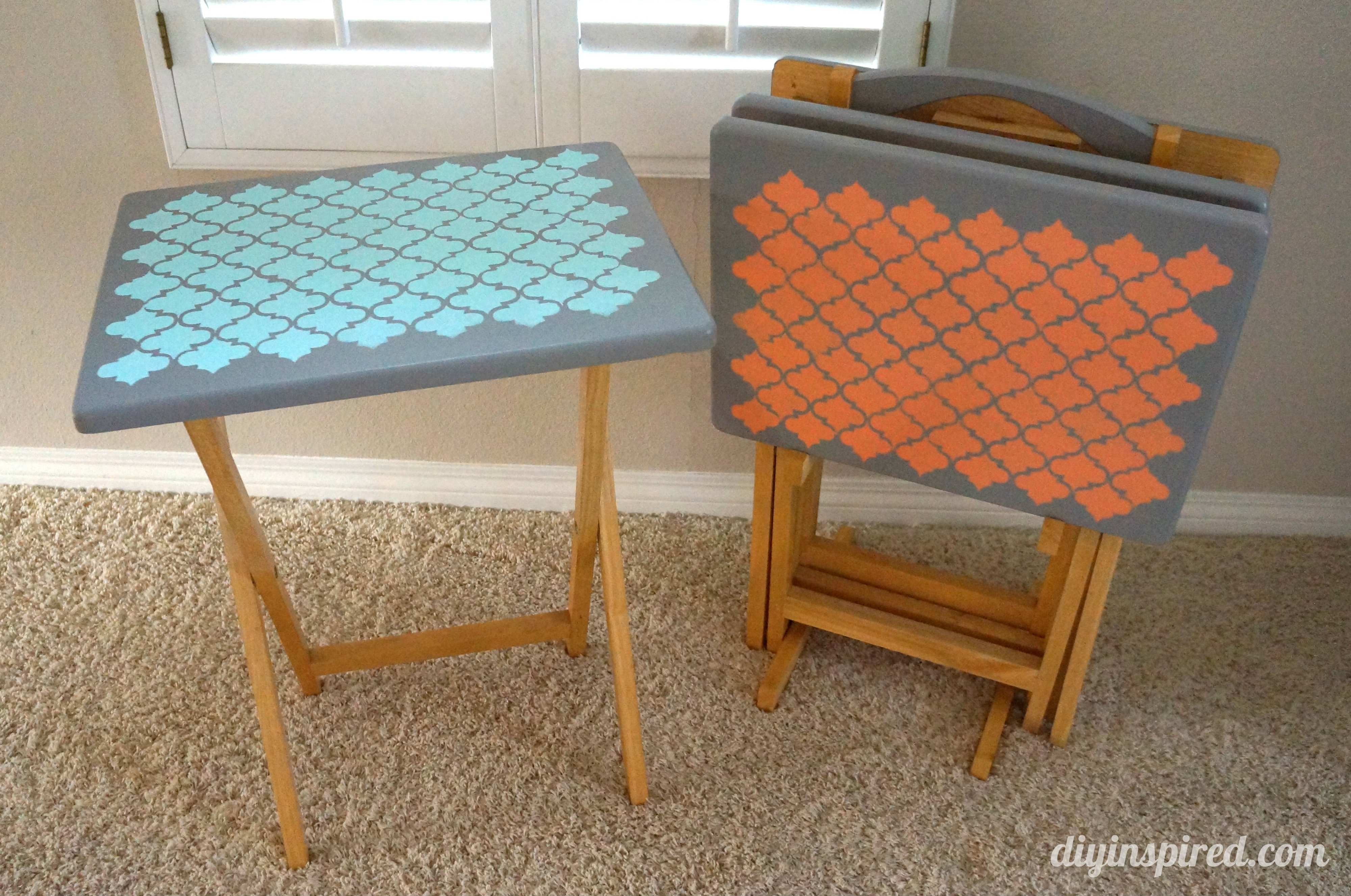 decoupage vanity Upcycle Table  Tray  DIY TV Inspired