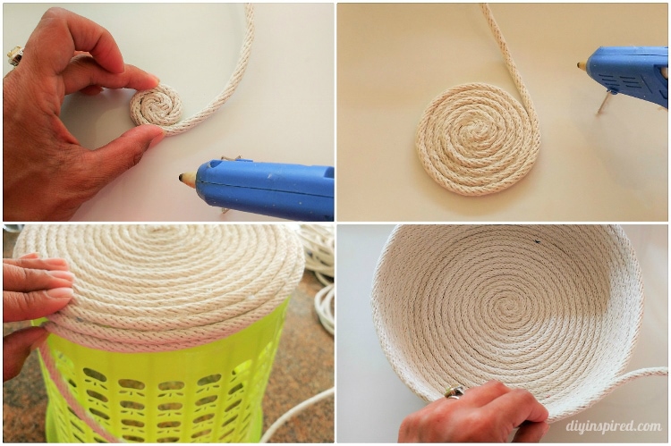Image result for DIY Rope Waste Basket