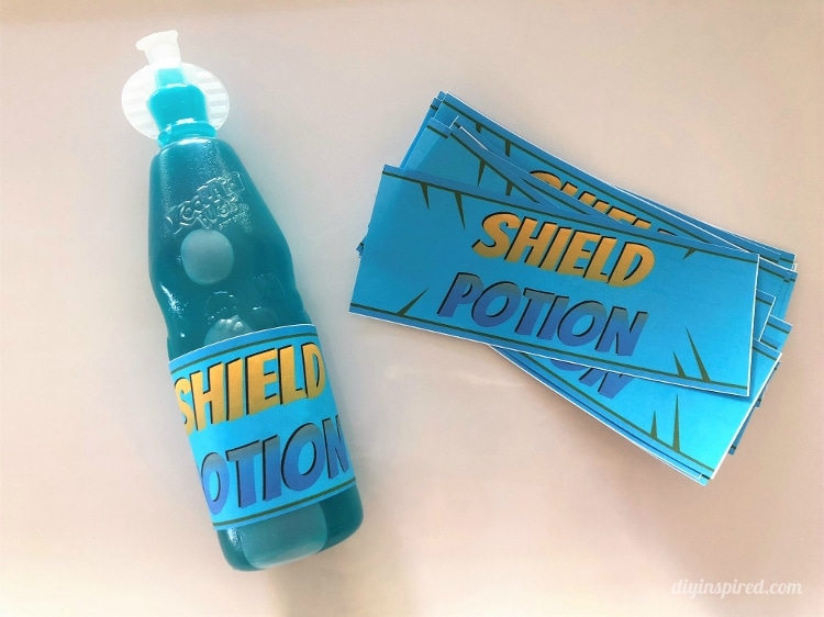 you can get the free printable here free printable shield potion - fortnite birthday invitations free printable
