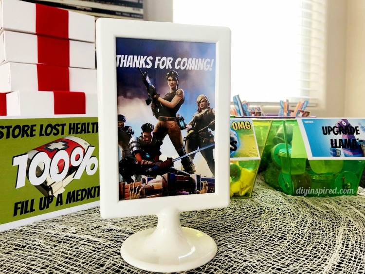 fortnite birthday banner printable and cupcake toppers - fortnite birthday banner free printable